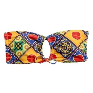 Colorful Geometric Women's Swim Top